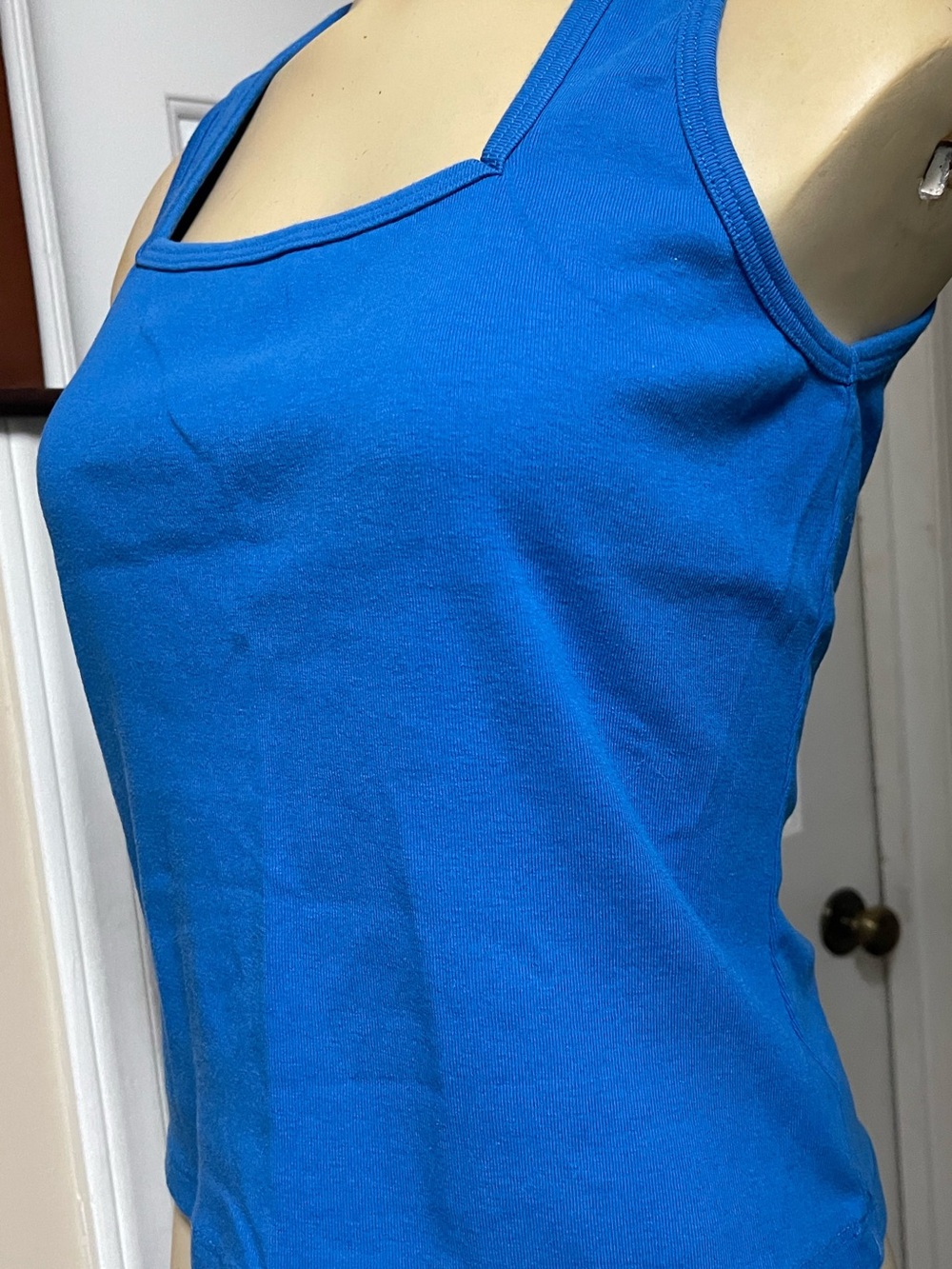 Women’s Square Neck Tank Top - Blue - Picture 3 of 7